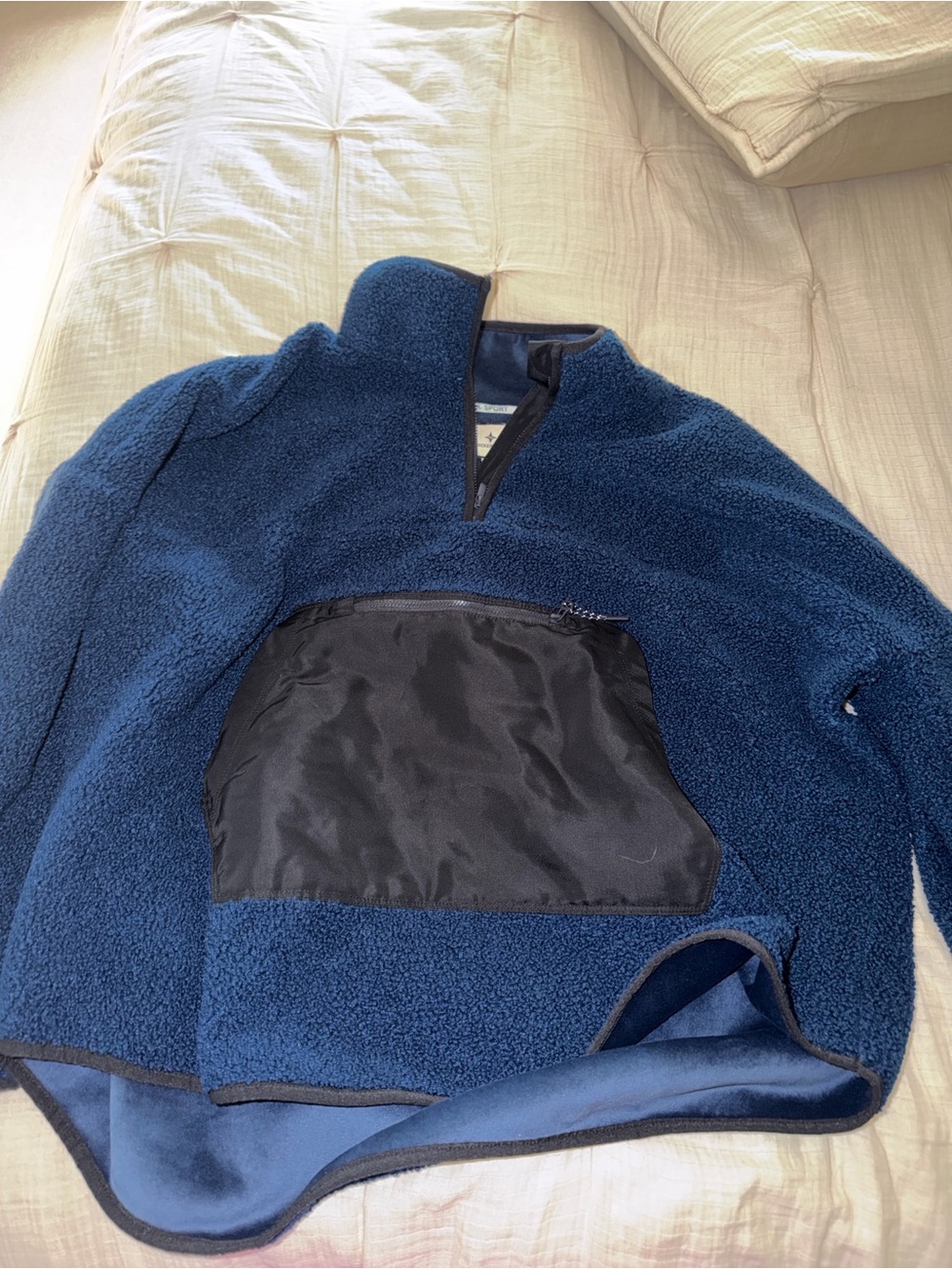 Tuckernuck- TNUCK sport Navy Fleece Cady quarter zip
